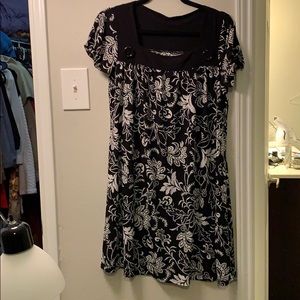 Floral black dress